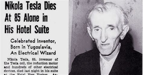 nikola tesla cause of death|the missing secrets of nikola tesla.